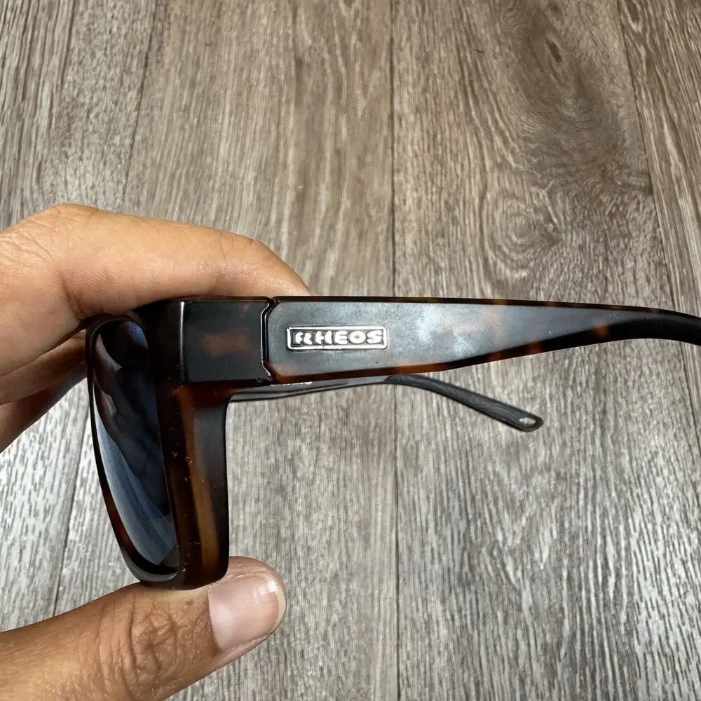 RHEOS BIMINI UNISEX FLOATING POLARIZED SUNGLASSES BLUE LENS TOROISE FRAME